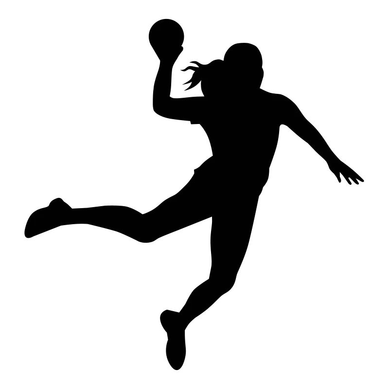 Handball player silhouette 1