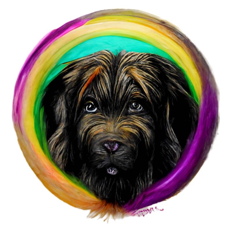 Regenbogen Hund Briard 2