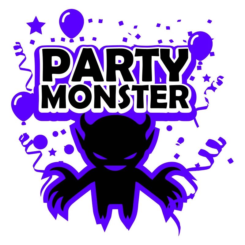 Partymonster dunkellila