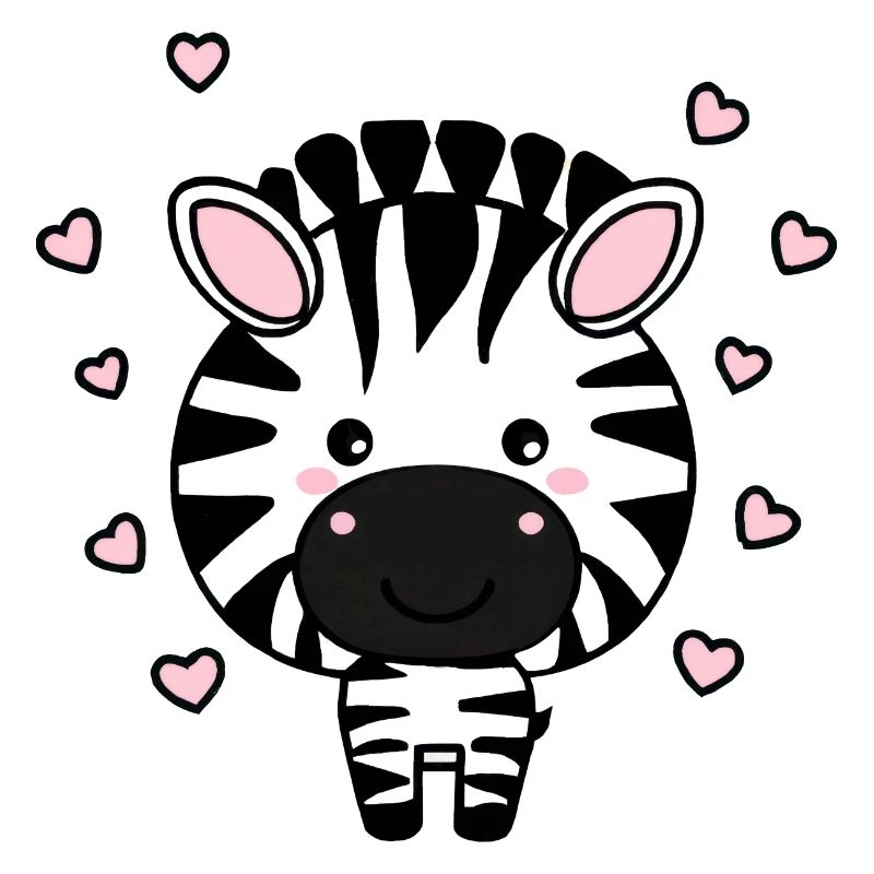 Süßes Zebra mit Herzchen