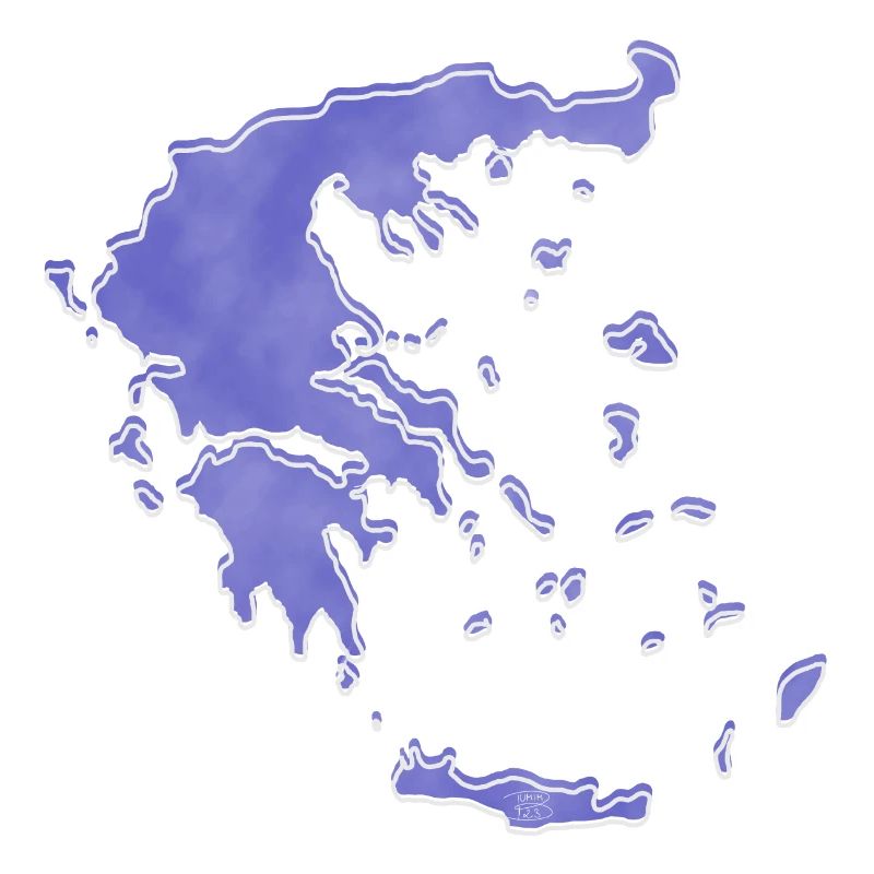 « Map », Boho Line Art Design, série « Grèce »