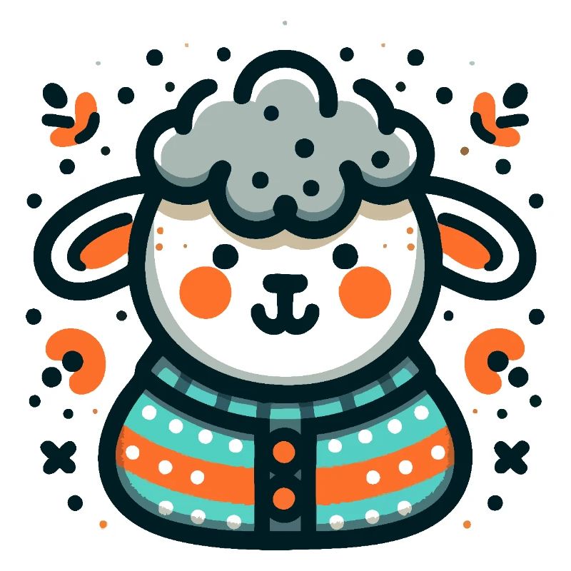 Mouton mignon dans un pull
