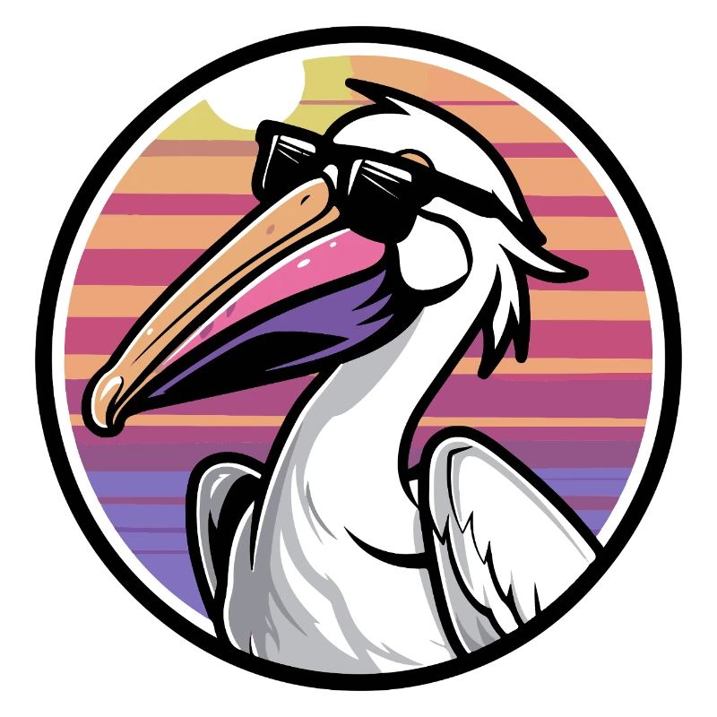 Pelikan Vogel Cool Comic