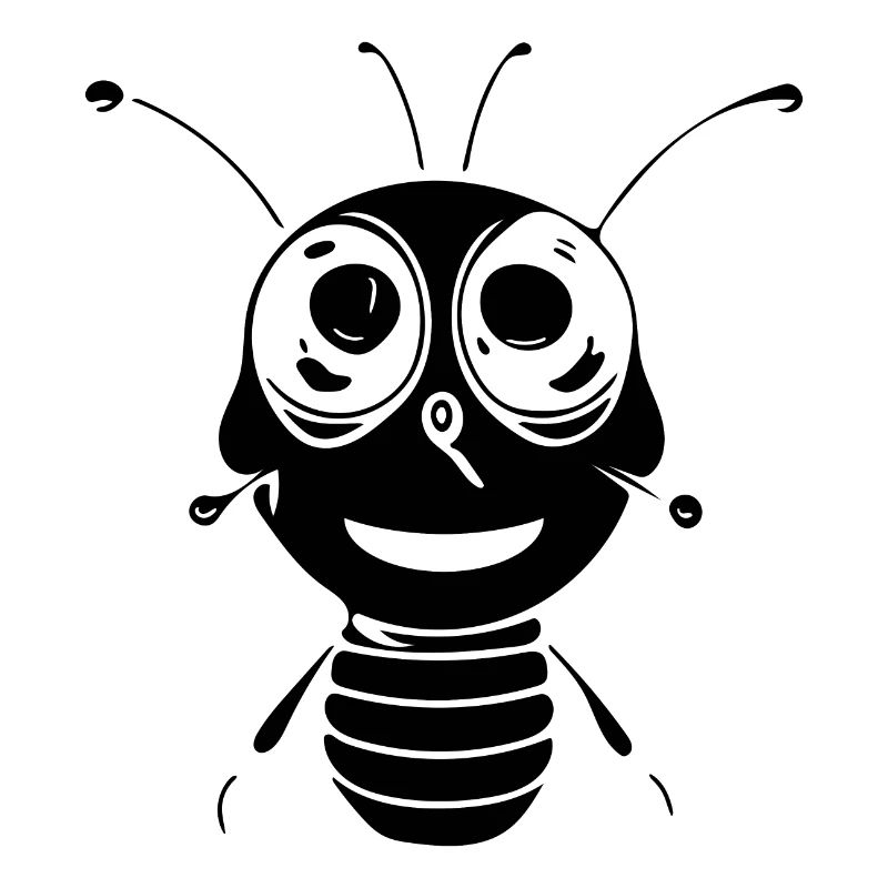 Little cute smiling bee