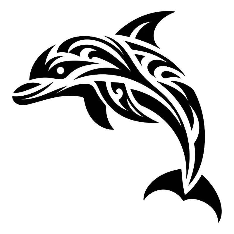 Cute Jumping Tattoo Dolphin Bottlenose dolphin