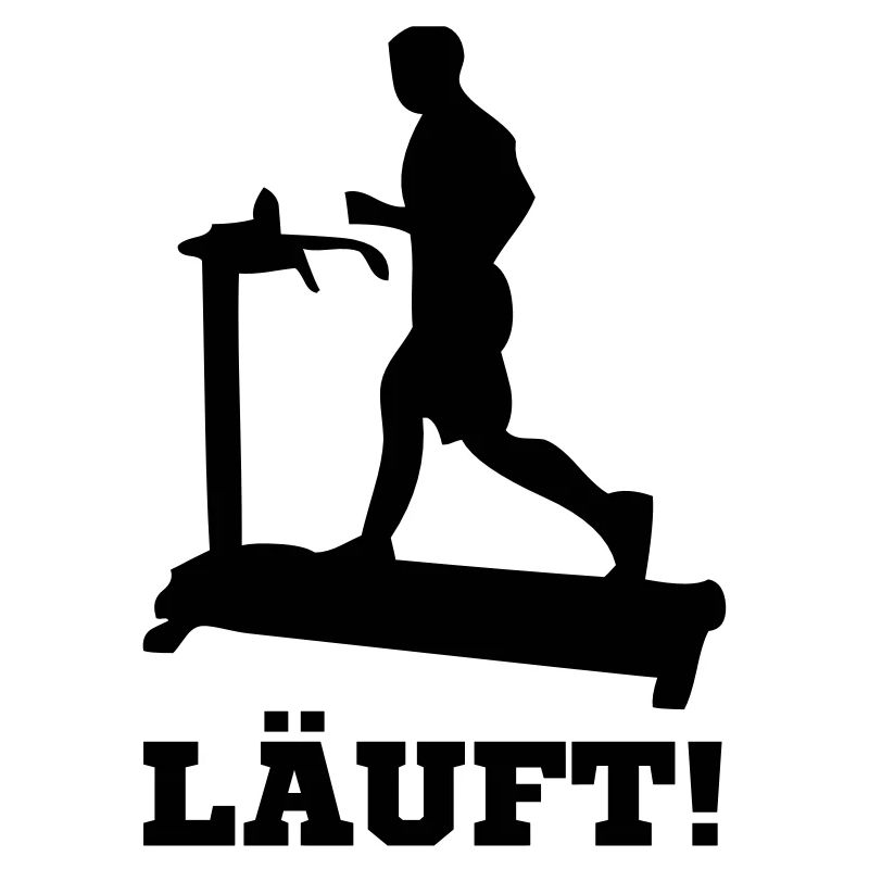Jogger auf Laufband. LÄUFT!