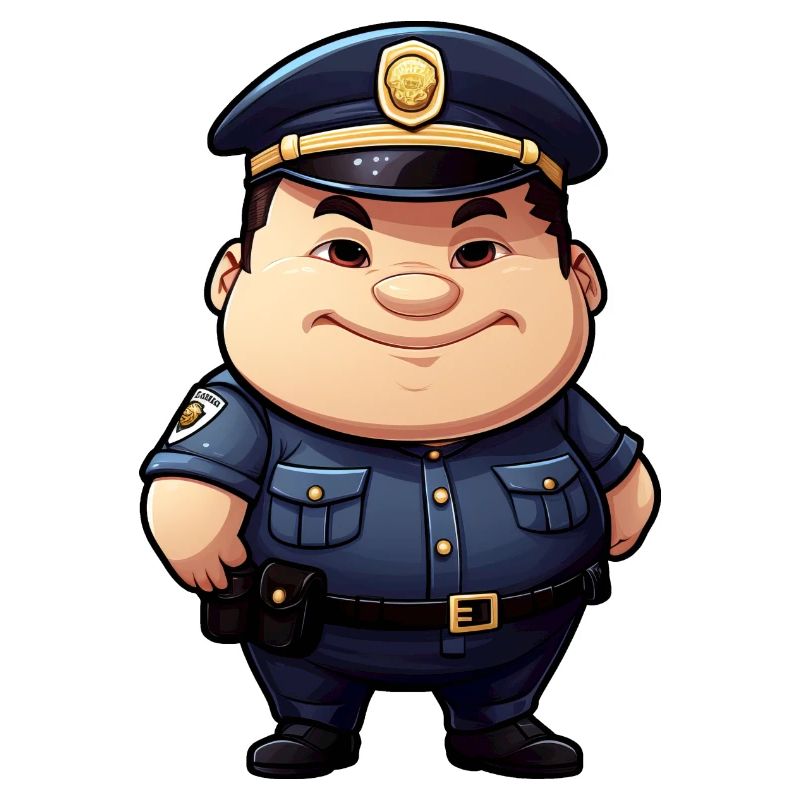 dicker Polizist
