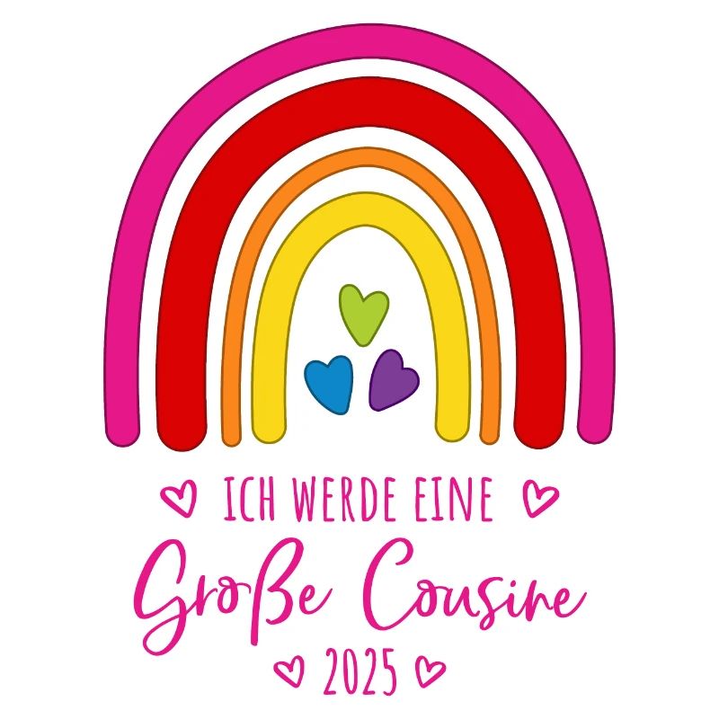 Boho Regenbogen Ich werde eine große Cousine 2025