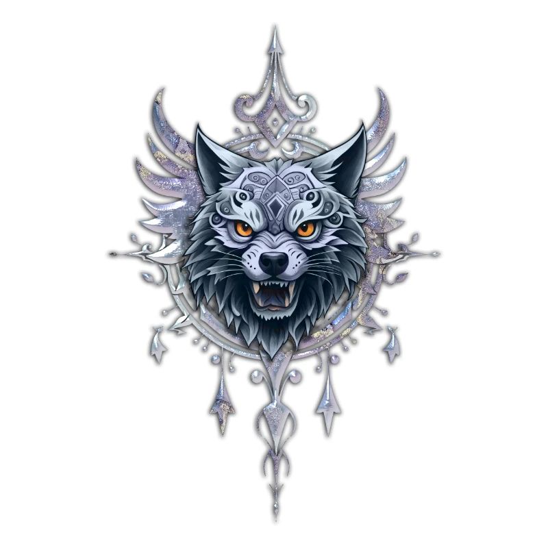 Mystical wolf's head.