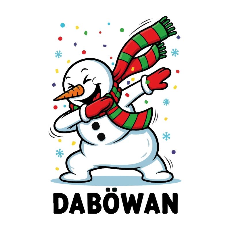 Dabbing Snowman