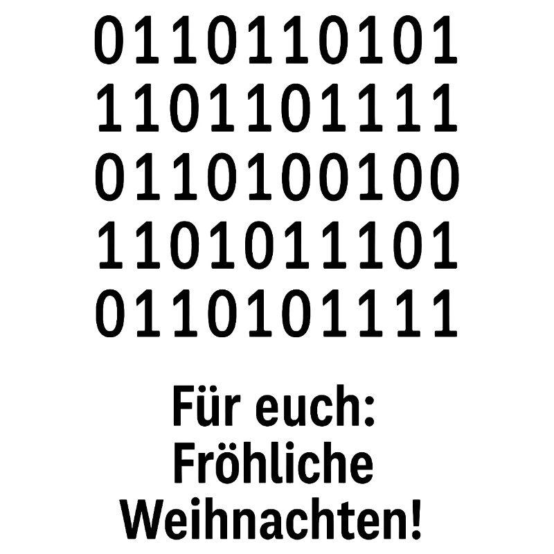 Christmas Code Binary Pattern
