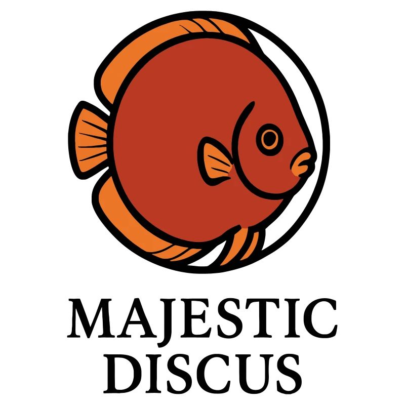 Majestätischer kreisförmiger Diskusfisch-Logo