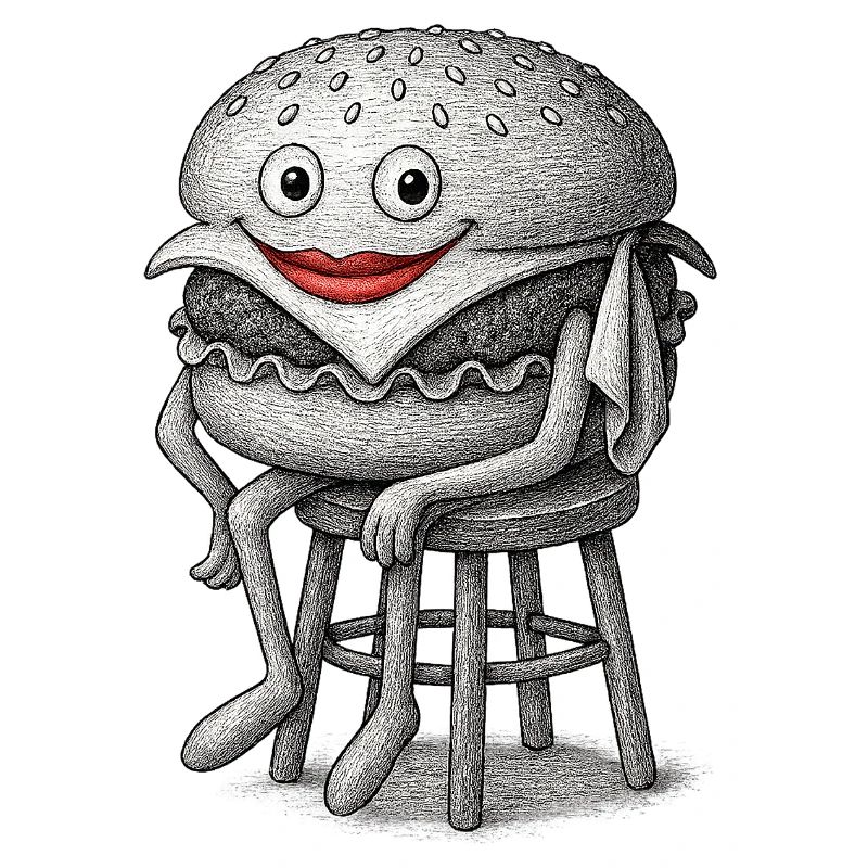 Whimsical Hamburger 