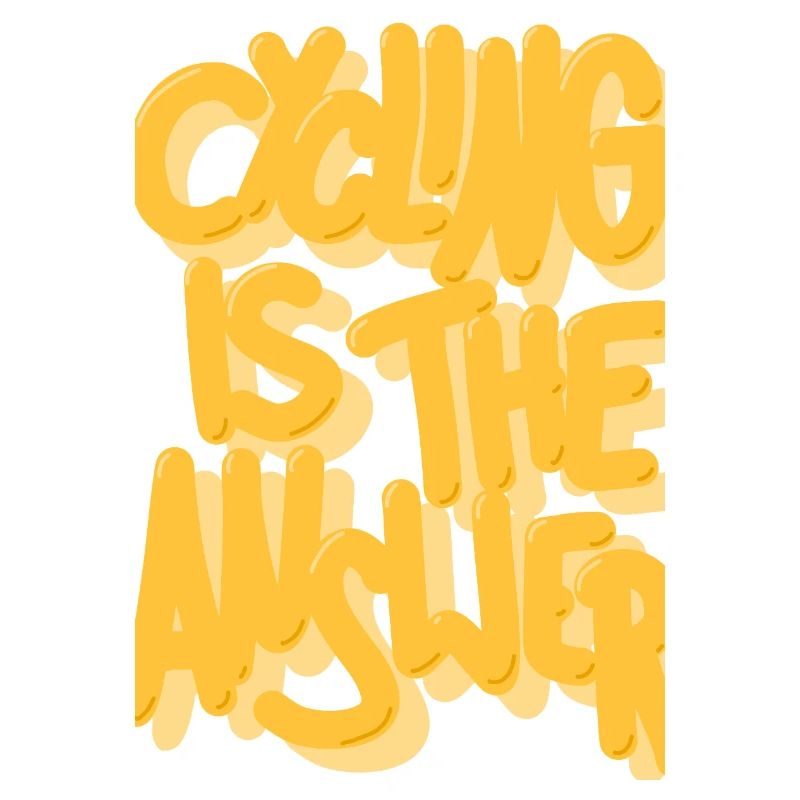 Cycling is the answer gelb