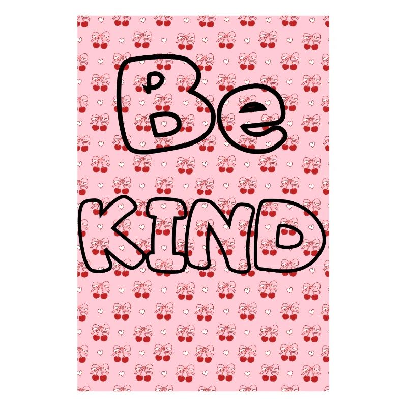 Be kind with cherry pattern