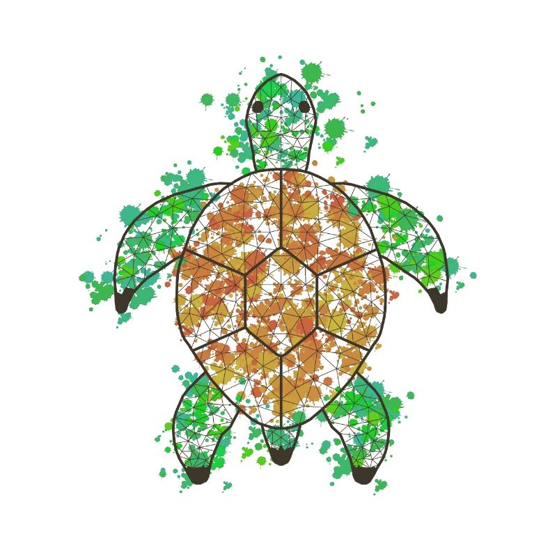 Turtlee GeomeTRIX bunt