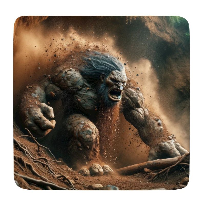 Troll émergeant du sol