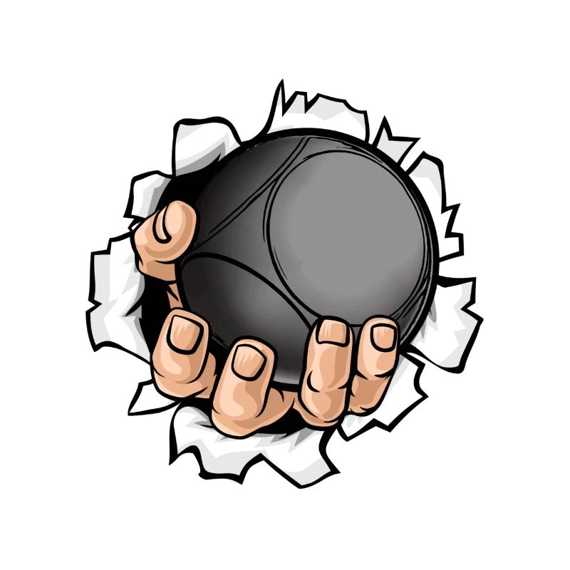 Boule Hand mit Kugel