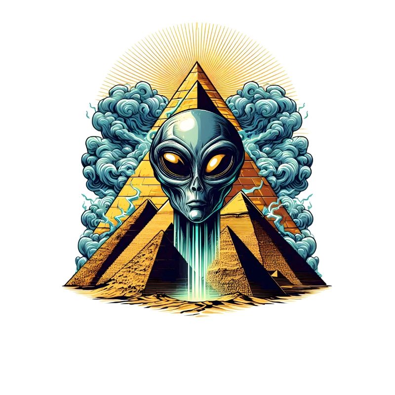 Alienkopf in Pyramide
