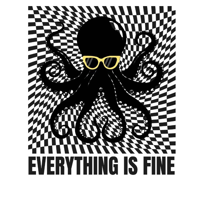 Everything is fine Krake Sonnenbrille