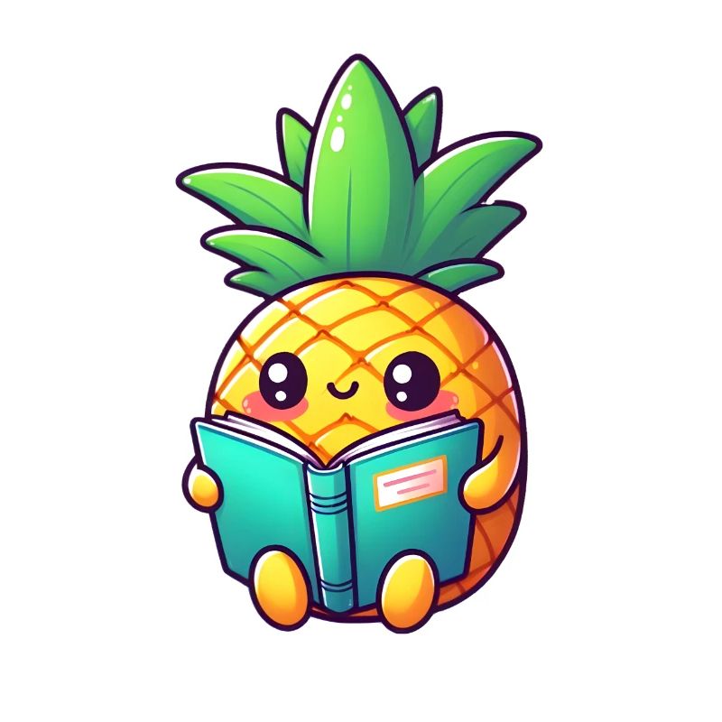 Lesende Ananas