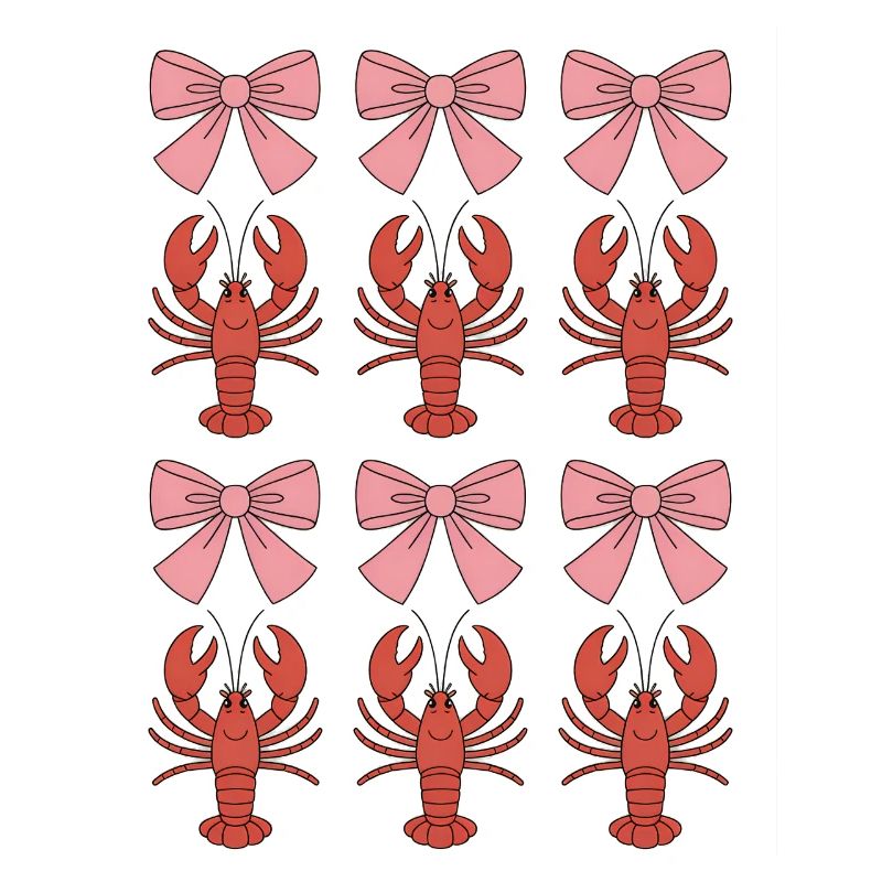 Coquette Lobster Bows Pattern