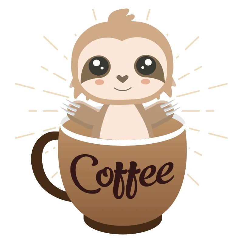 Faultier Kaffee Design