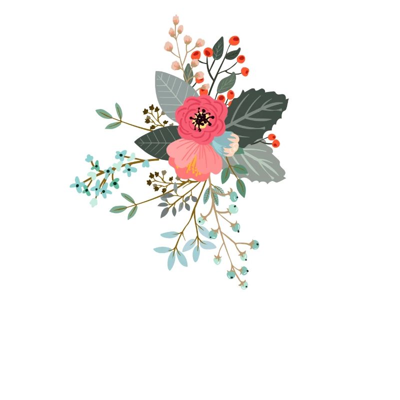Lettre u fleuris