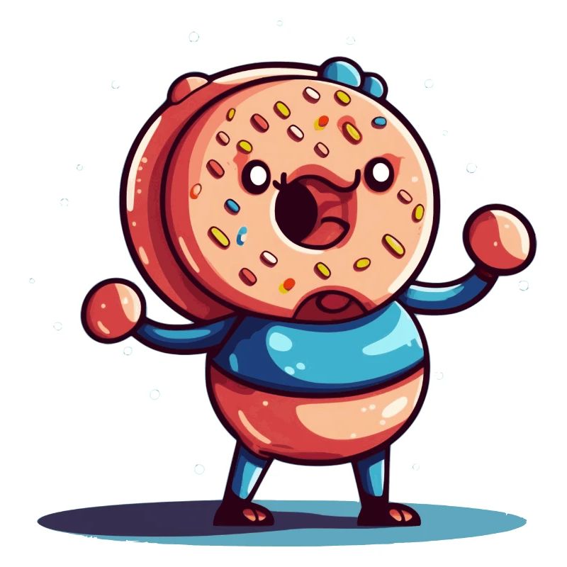 Donut with confidence is motivated and determined
