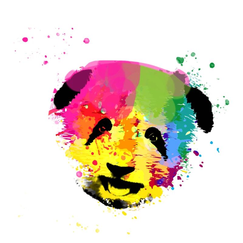Panda,pandabär,bär, Graffiti,bunt