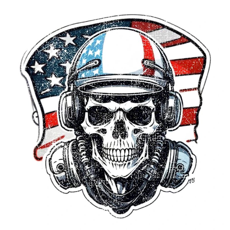 Retro Style Motorcycle - Skull and Skeleton
