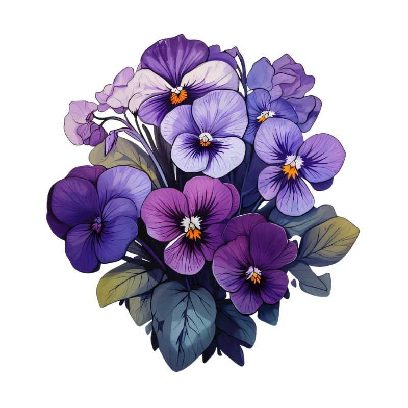 Pensée beaucoup de fleurs