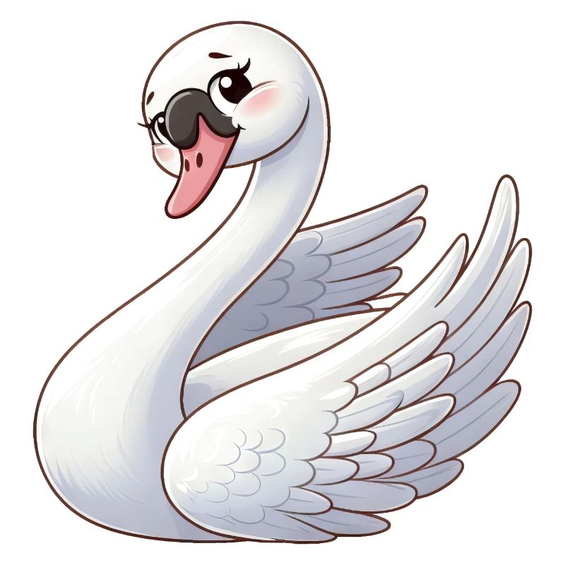 Cygne blanc comme ange céleste