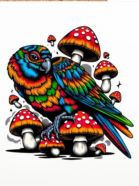 Psychedelic Parrot Paradise