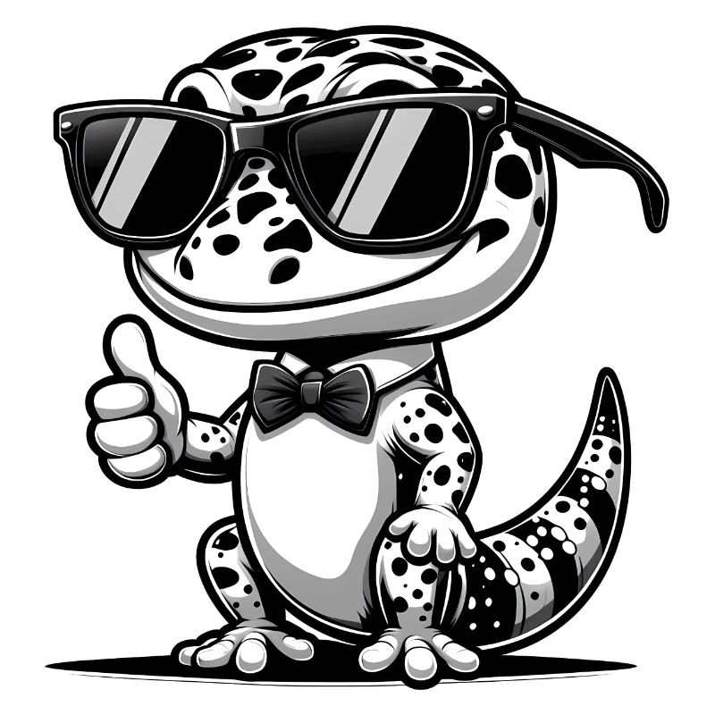 Gecko mit Sonnenbrille