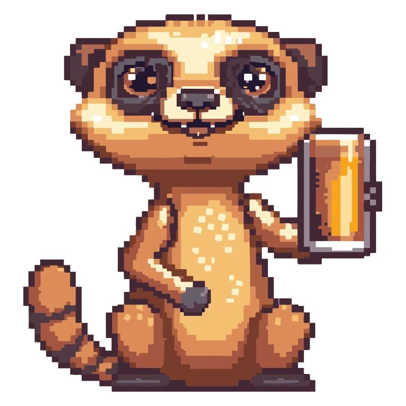 Suricate Bière Pixel