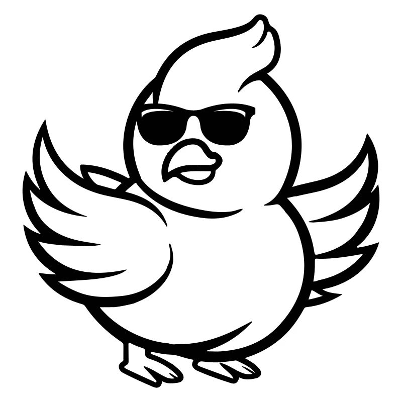 taube comic sonnenbrille