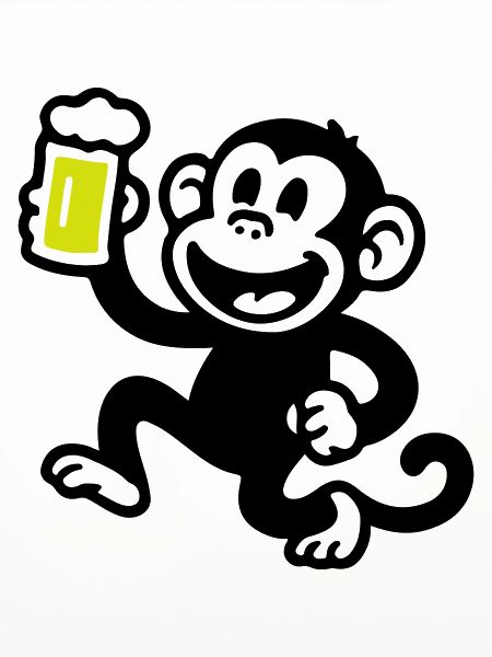 Affe Bier Witzig