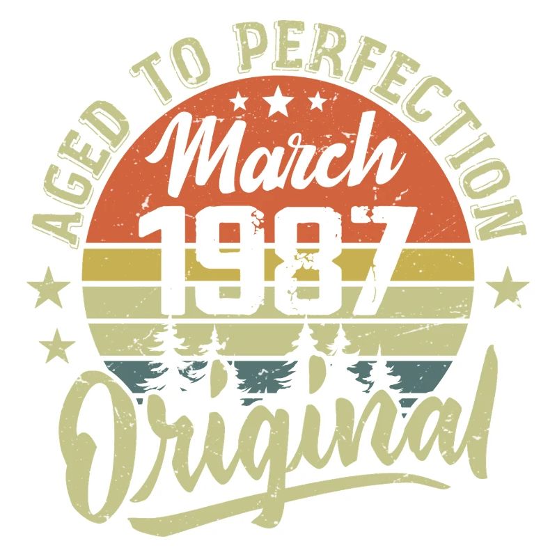 Retro March 1987 Gift March 1987 Born March 1987