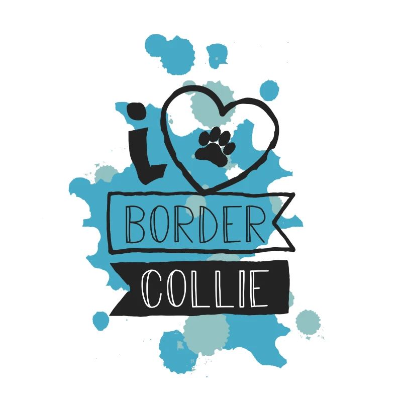 J'AIME BORDER COLLIE - BLEU