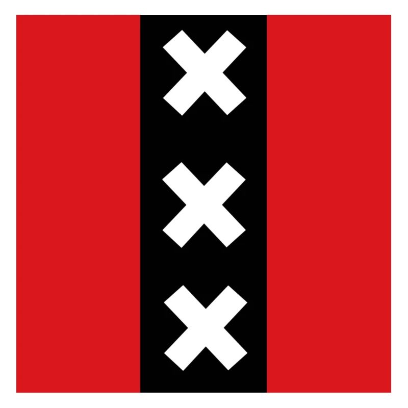 Le drapeau d'Amsterdam - le drapeau de la capitale