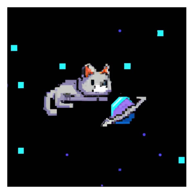 Chat de l’espace - PixelArt