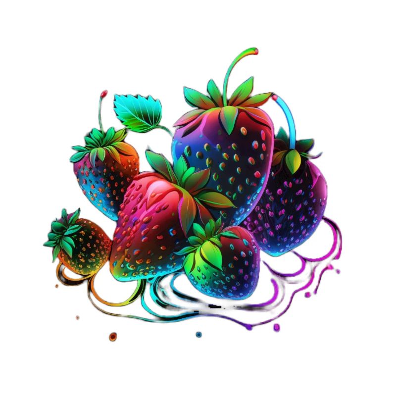 HÜBSCHE ERDBEEREN - BUNT