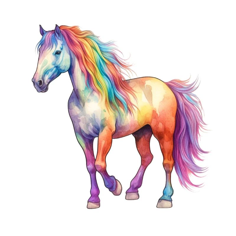Cheval coloré