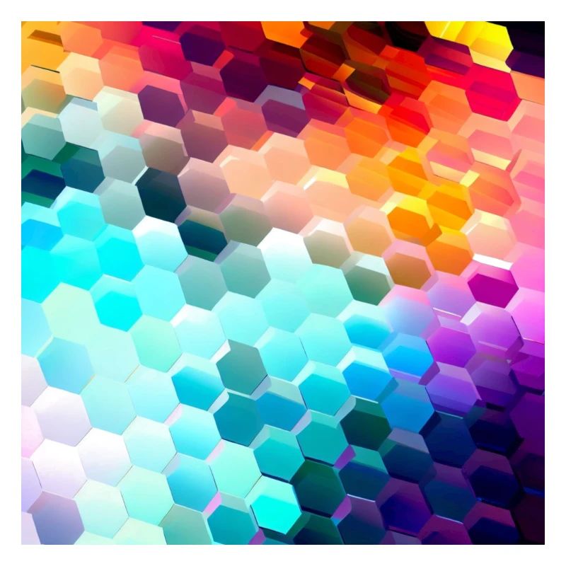 Bunter Hexagon-Rausch