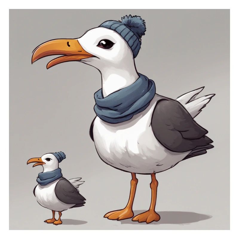 Möwe mit Schal