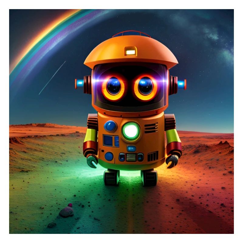 Süßer Bunter Robby Regenbogen