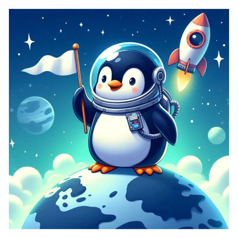 Pingouin dans l’espace