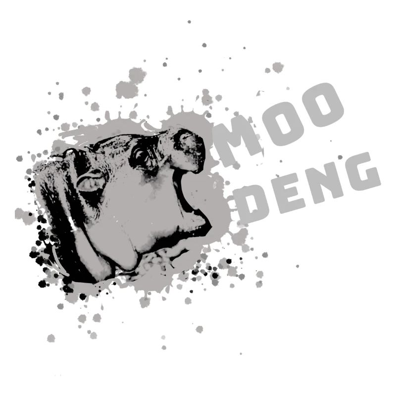 Moo Deng, hippo, illustration, hippo