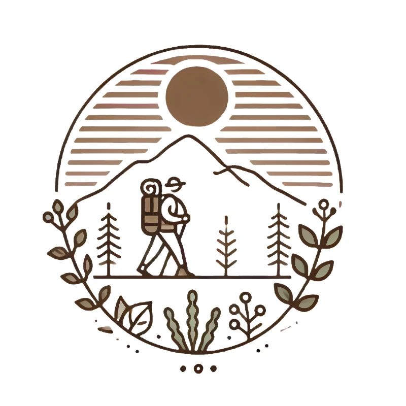 Peaceful Mountain Hiker Illustration